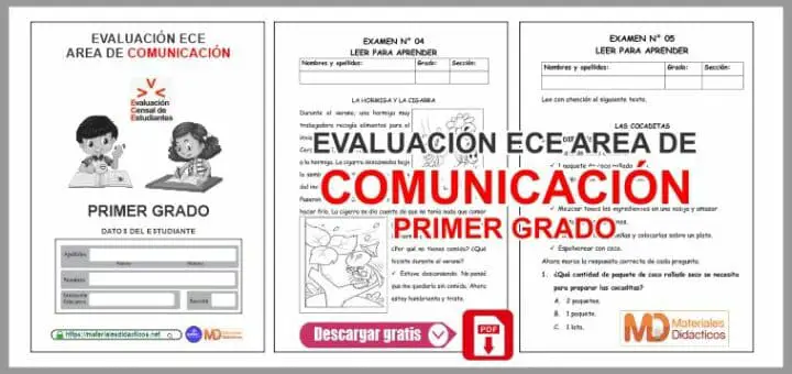 EVALUACIÓN ECE AREA DE COMUNICACIÓN PRIMER GRADO