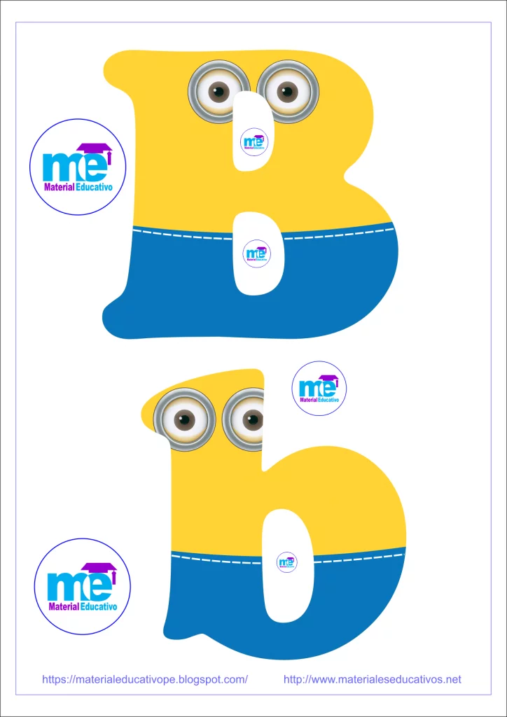 ABECEDARIO MINIONS DE LA A - J