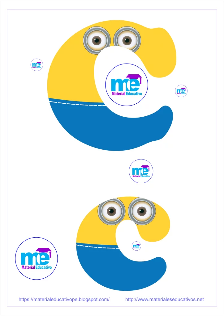 ABECEDARIO MINIONS DE LA A - J