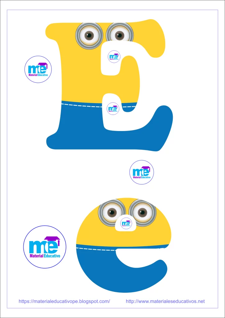 ABECEDARIO MINIONS DE LA A - J