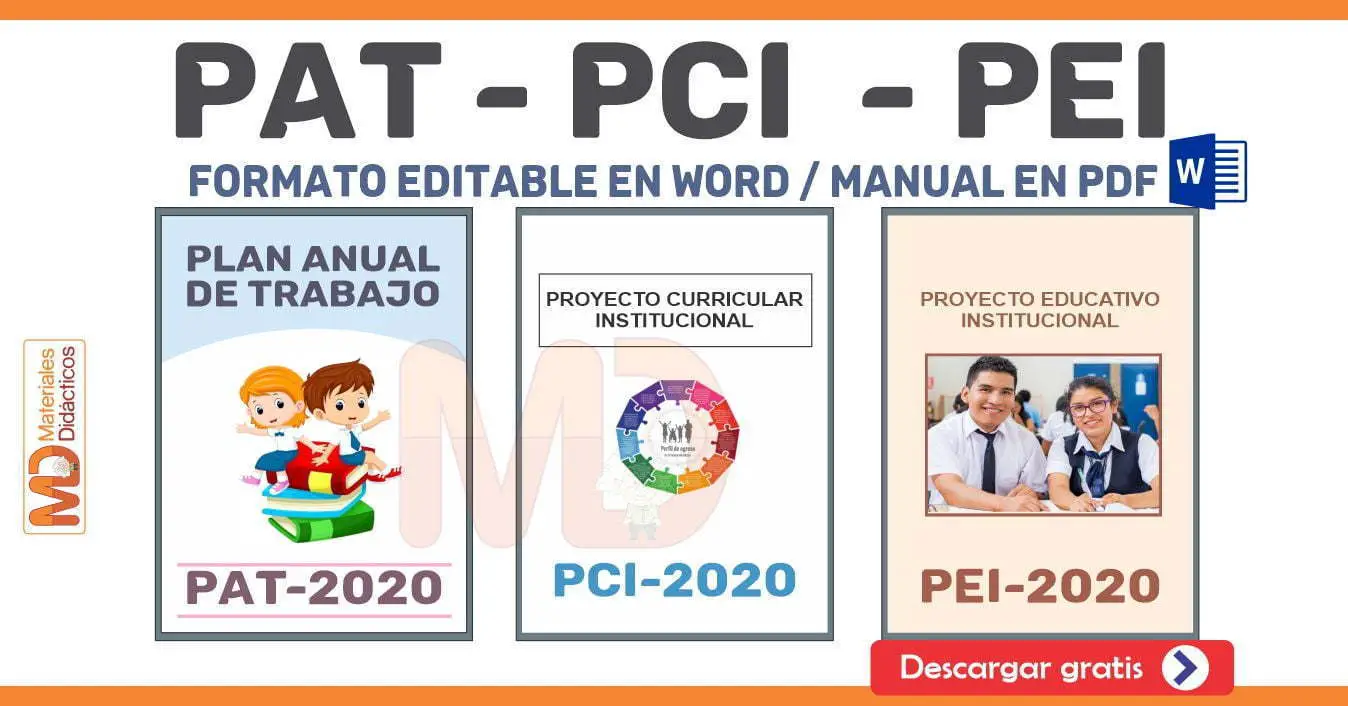MODELO DE FORMATO PEI PAT PCI 2020 MD
