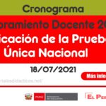 Cronograma de Nombramiento Docente 2021