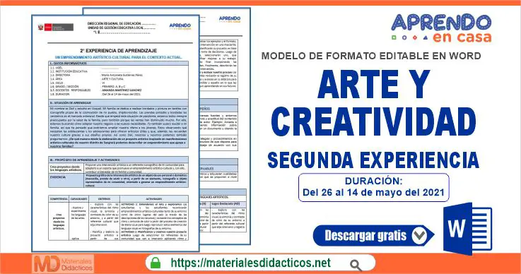 ARTE Y CREATIVIDAD SEGUNDA EXPERIENCIA MD