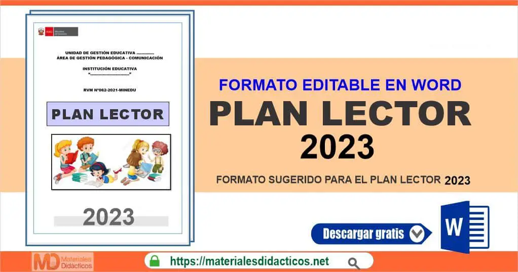 FORMATOS SUGERIDOS PARA EL PLAN LECTOR 2023