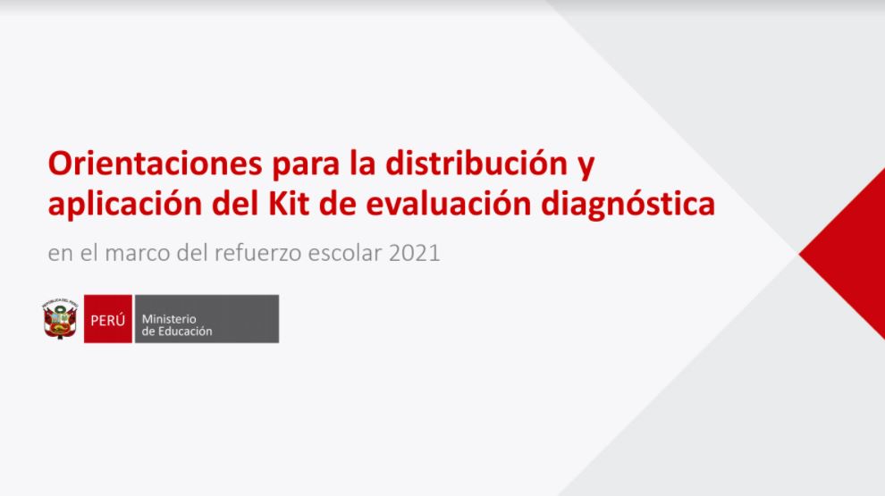 PPT Orientaciones para la distribucion y aplicacion del Kit de evaluacion diagnostica