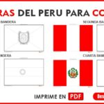 BANDERAS DEL PERU PARA COLOREAR