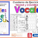 Cuaderno de Ejercicio para trazar y colorear las vocales md 1