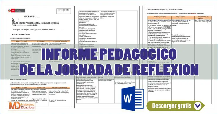 INFORME PEDAGOGICO DE LA JORNADA DE REFLEXION MD