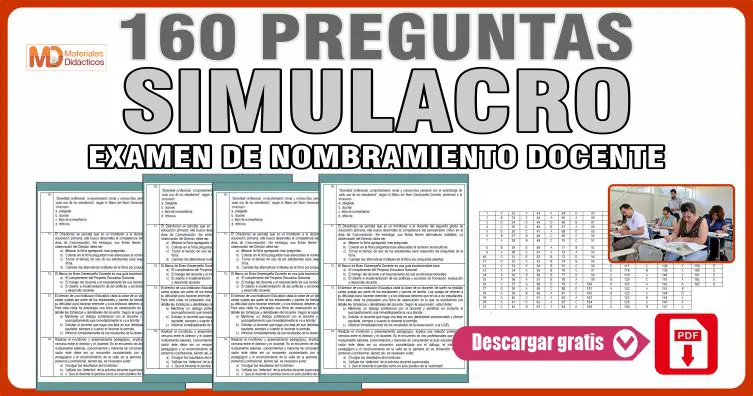 160 PREGUNTAS SIMULACRO EXAMEN DE NOMBRAMIENTO