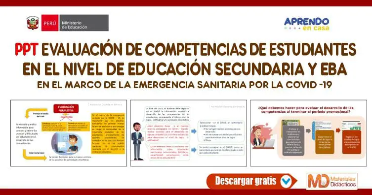 EVALUACION DE COMPETENCIAS DE ESTUDIANTES EN EL NIVEL DE EDUCACION SECUNDARIA Y EBA