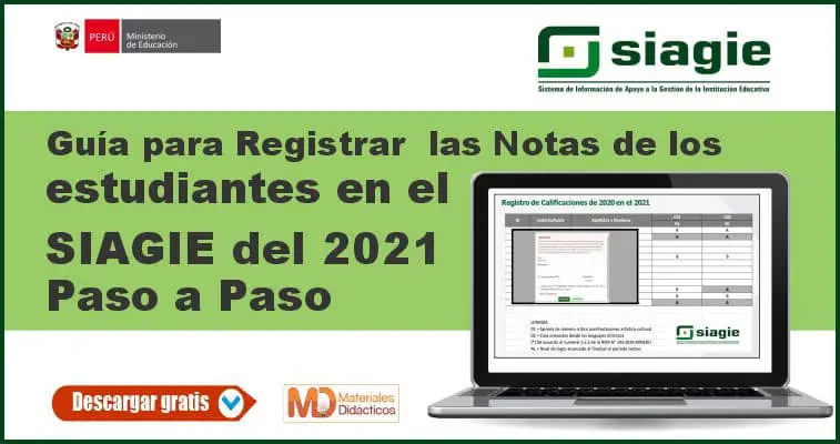 Guia para Registrar las Notas de los estudiantes en el SIAGIE del 2021 Paso a Paso