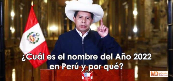 ¿Cuál es el nombre oficial del año 2022 en el Perú?
