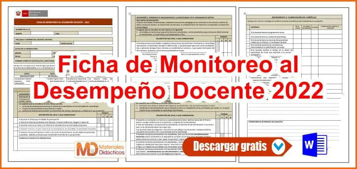 Ficha de Monitoreo al Desempeno Docente 2022 1