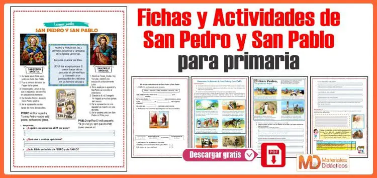 Ficha de San Pedro y San Pablo para primaria