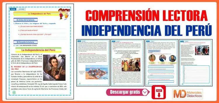 COMPRENSION LECTORA LA INDEPENDENCIA DEL PERU MED