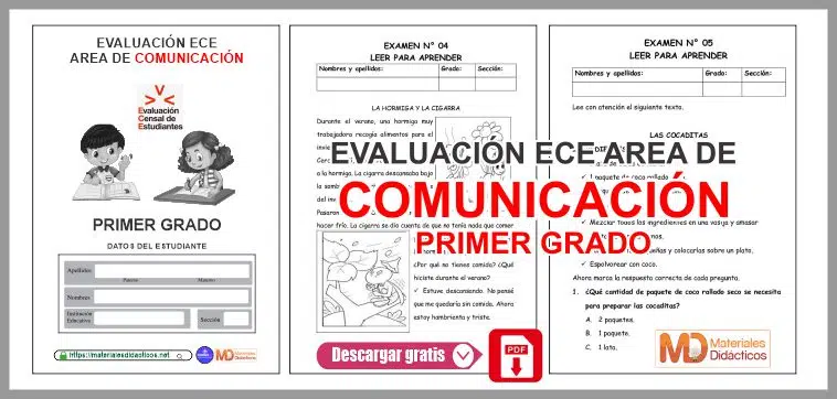 EVALUACIÓN ECE AREA DE COMUNICACIÓN PRIMER GRADO