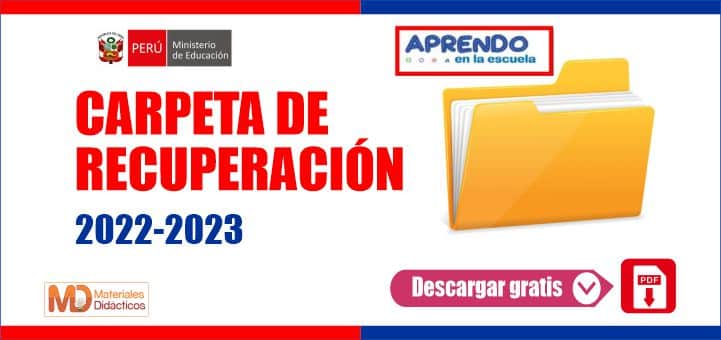 MODELO DE CARPETA DE RECUPERACION 2022 2023