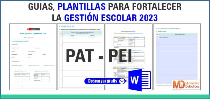 GUIAS PLANTILLAS PARA FORTALECER LA GESTION ESCOLAR 2023