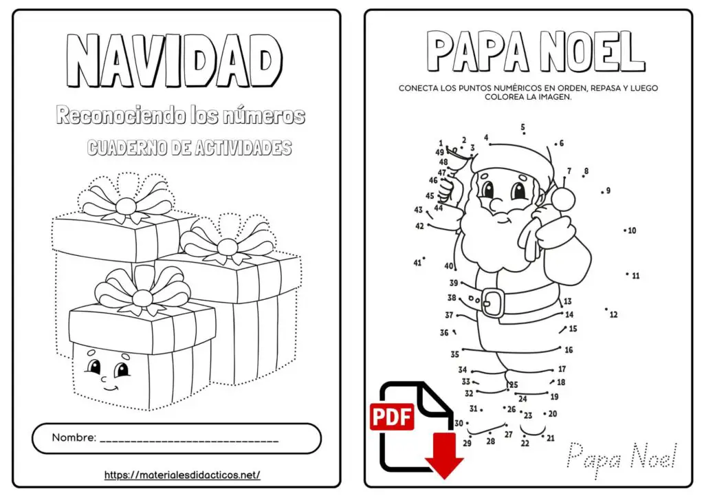 papa-noel-dibujos-de-navidad-uniendo-numeros