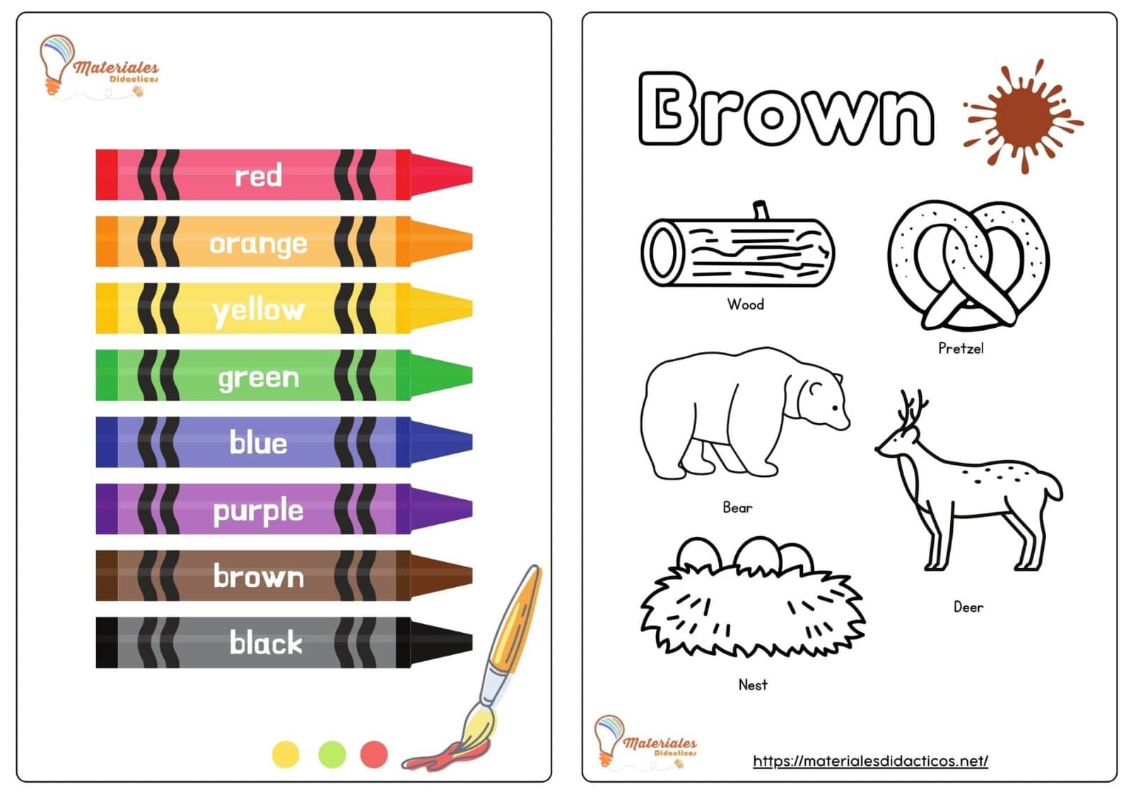 Los Colores en Ingles - Materiales Didacticos