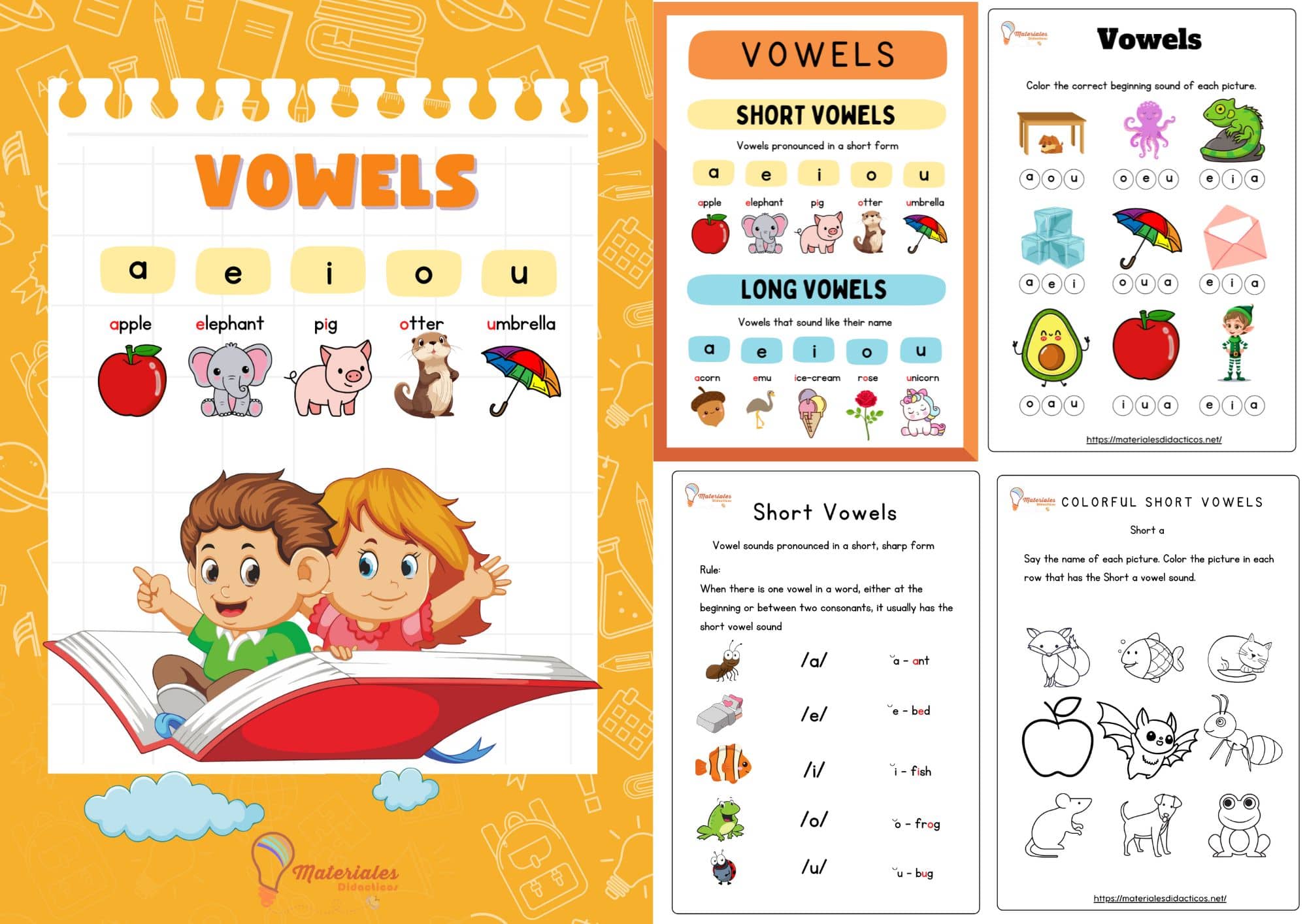 Cuadernillo de Vocales en Ingles